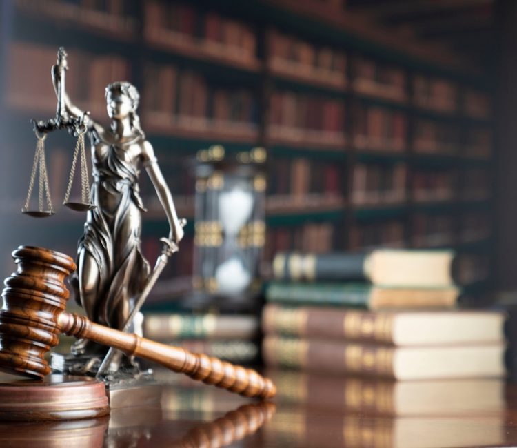 Law,Symbols.,Library,Background.,Gavel,,Wooden,Table,,Books.